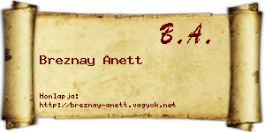Breznay Anett névjegykártya